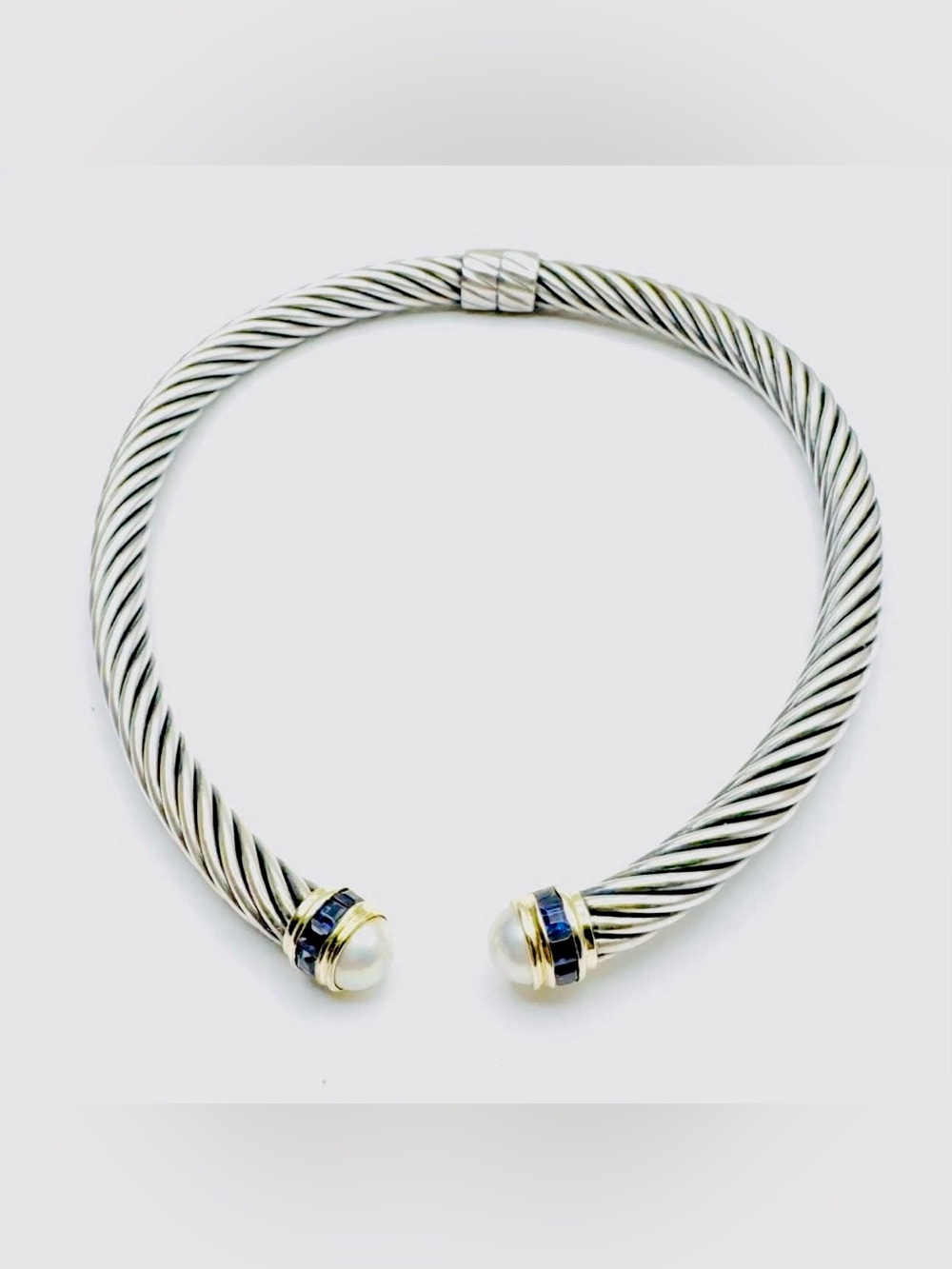 David Yurman 10mm Renaissance Collar Necklace With Pearl, lolite And Gold